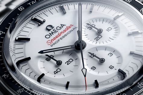 omega speedmaster white and red|Omega Speedmaster white dial 42mm.